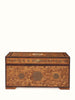 Indian Hand Carved Teak Wood Marquetry Trunk Blanket Box Chest C12